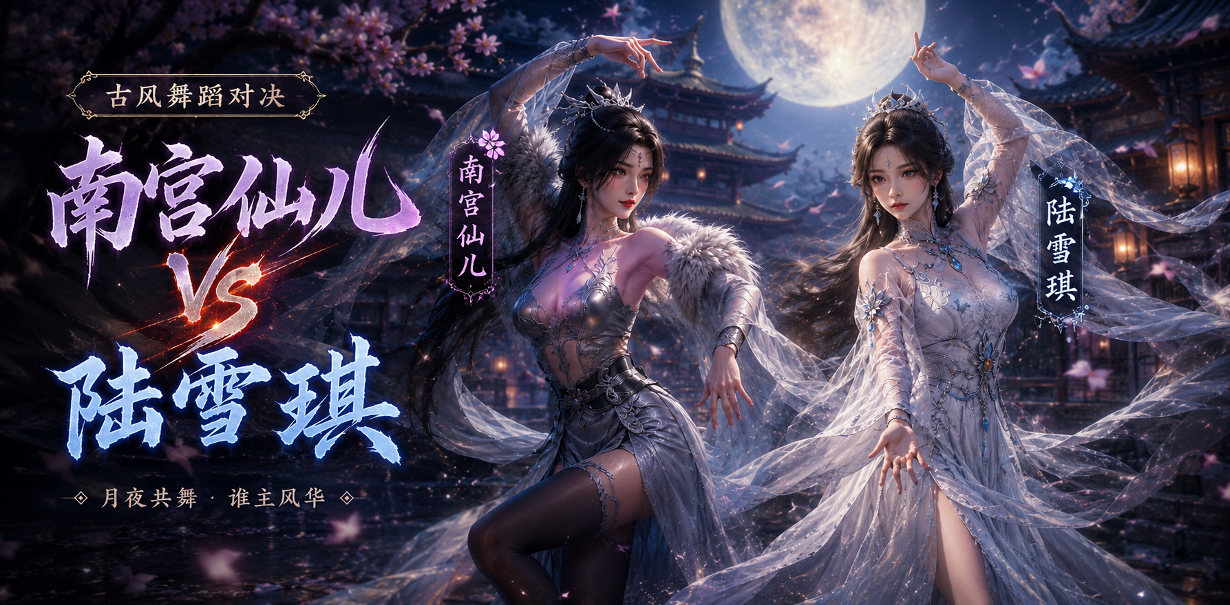 陆雪琪VS南宫仙儿 AI漫剧两大绝世仙子激烈缠绵争夺男主的湿热大战