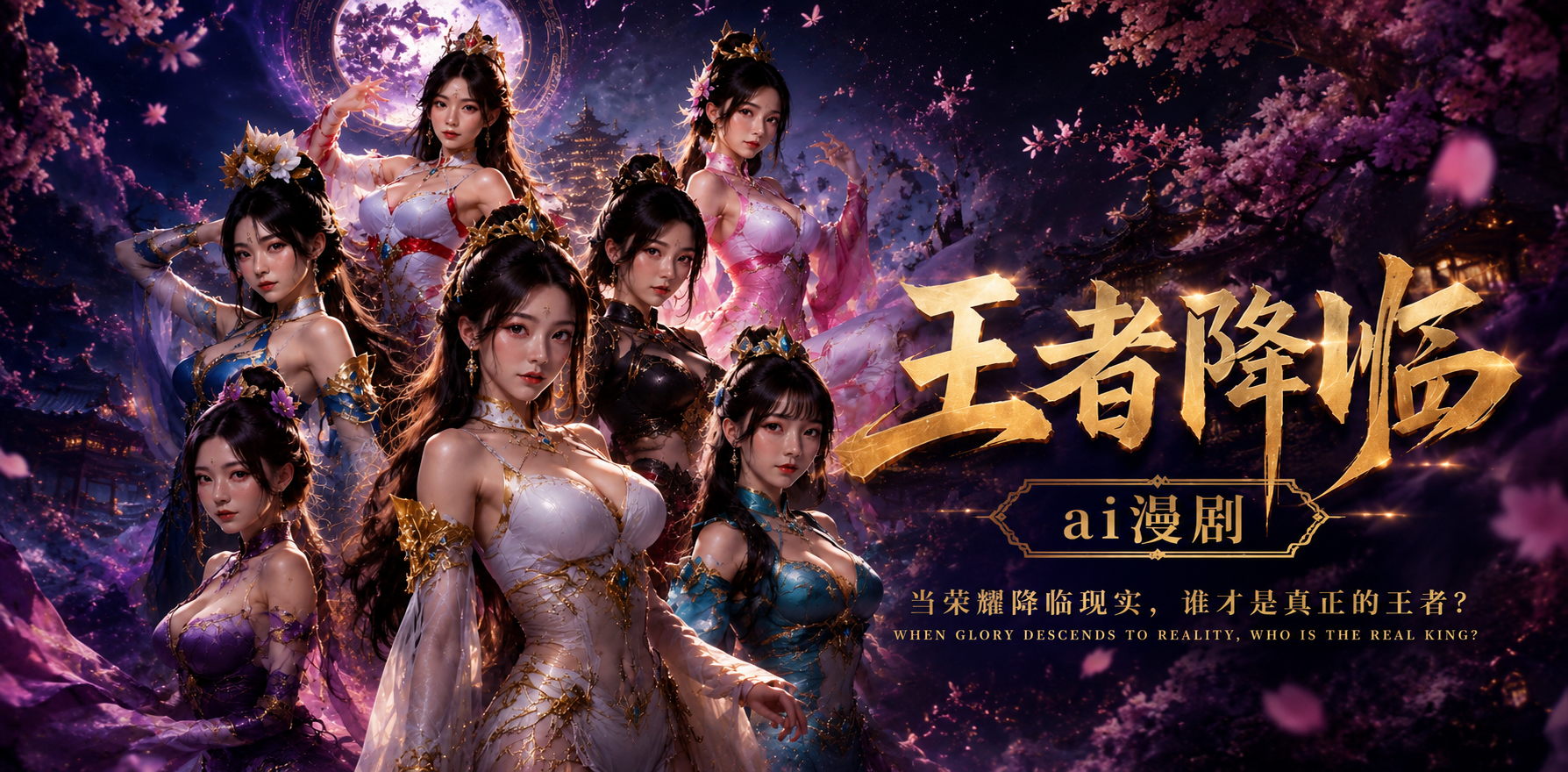 王者荣耀 混剪 ai漫剧 女英雄们激情互动热血缠绵 战场女神身姿撩人一刻