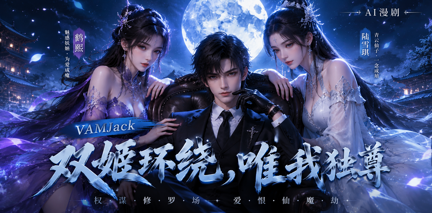 鹤熙 陆雪琪 VAMJack ai漫剧 她们两人互动后那柔情缠绵让人移不开眼