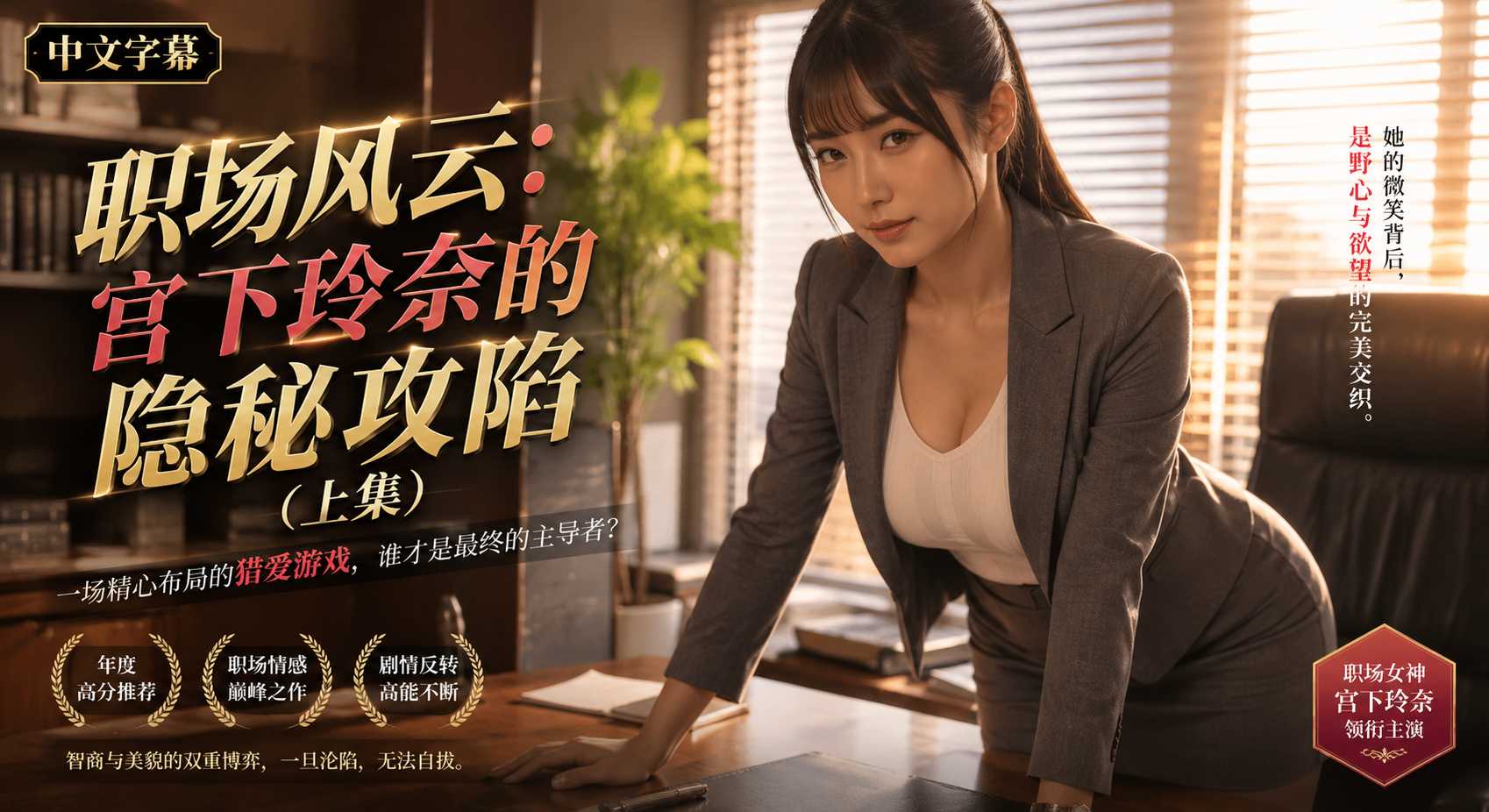 宫下玲奈 没穿内裤去攻陷上司 办公室不伦上集看得人整个人当场看呆了
