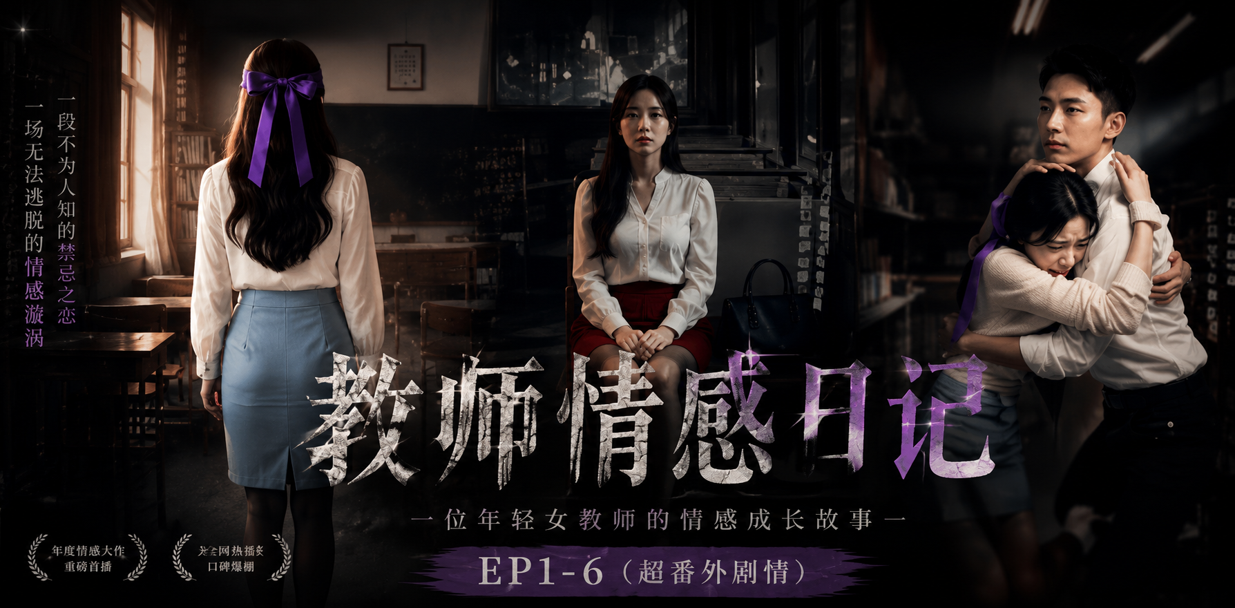 AI短剧之《教师情感日记》日记里那些深夜 禁忌欲望激情缠绵碰撞