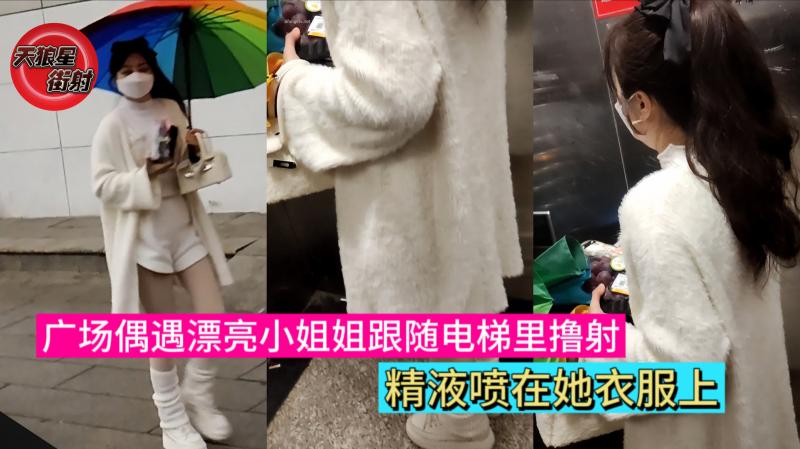 【街射】第47集.广场偶遇漂亮小姐姐跟随电梯里撸射