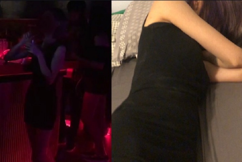 夜店搭讪独自买醉的小姐姐,哄回家干炮不小心内射了