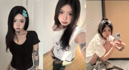 胸口纹帝的精神小妹 长得嘎嘎好看 直播混乱4p