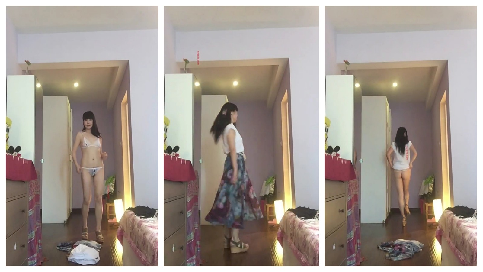 (熟女)风骚阿姨独家里走秀 香艳脸蛋真想操 A片
